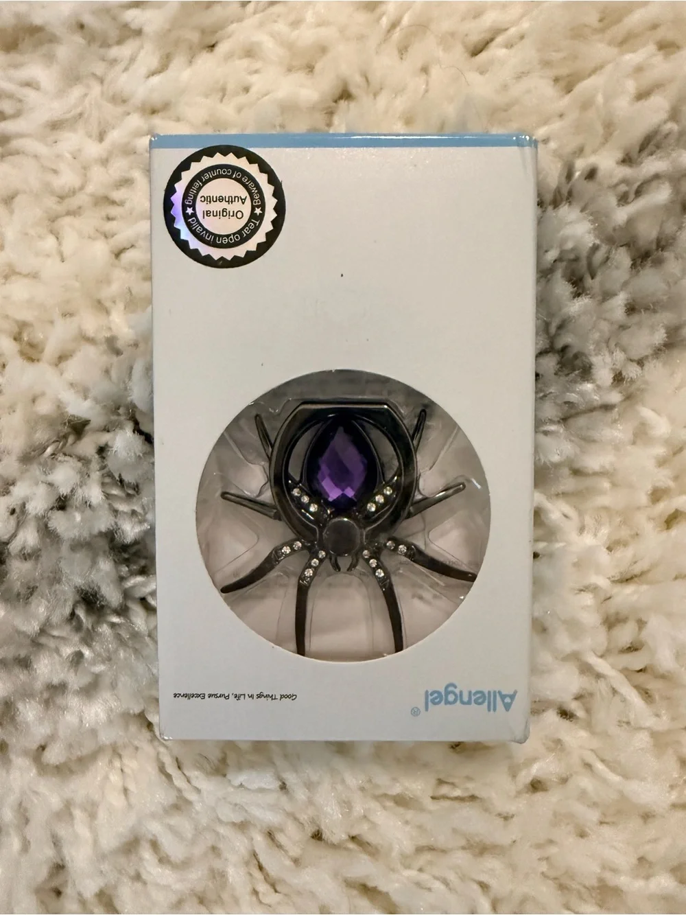 Purple Gem Spider Phone Ring Holder